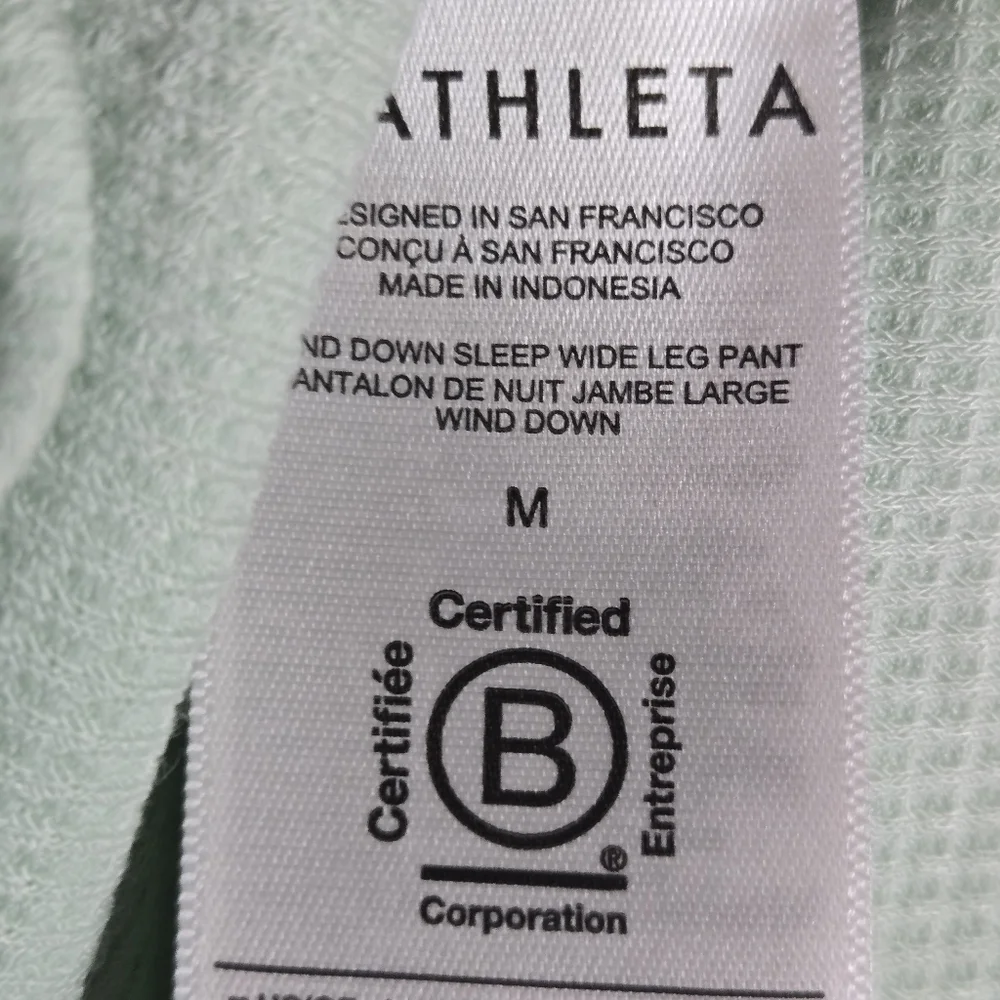 Athleta Wind Down Sleep Jogger Palazzo Mint Wmn Sz M - Picture 6 of 9